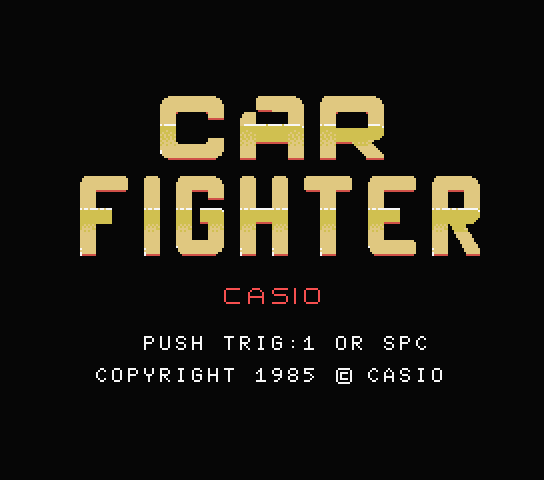 Car Fighter title screen for MSX